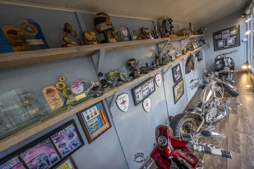 Lambretta showroom trophies